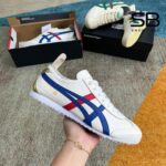 Giày Onitsuka Tiger Mexico 66 White Blue Red Metallic Gold sang trọng