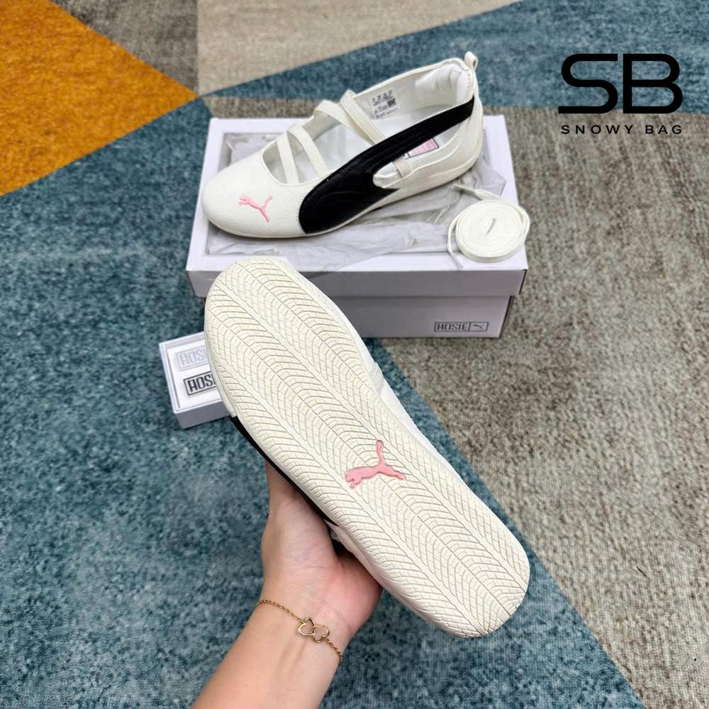 Giày Puma x Rosé Speedcat Ballet White Black Màu Trắng Đen, thiết kế thời thượng