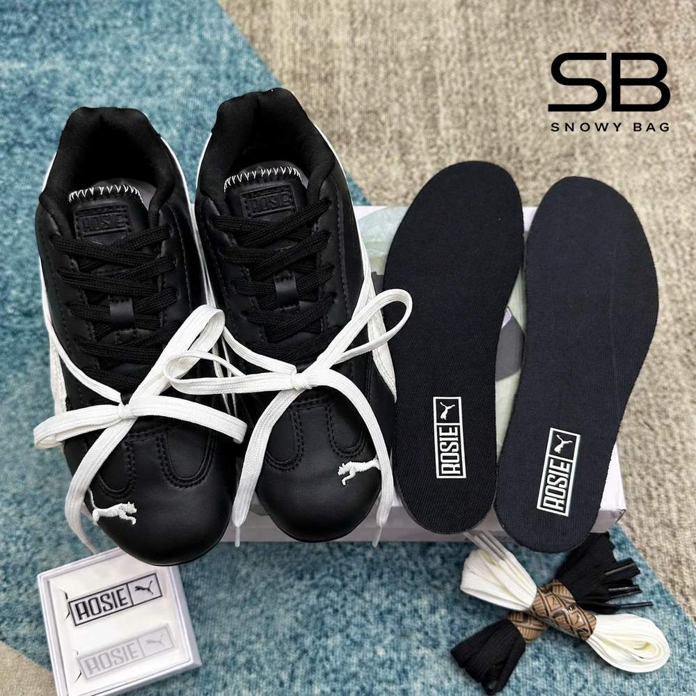 Giày Puma x Rosé Speedcat Leather Black White Đen Trắng, thiết kế đẳng cấp