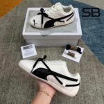 Giày Puma x Rosé Speedcat Leather White Black Trắng Đen góc nghiêng chi tiết