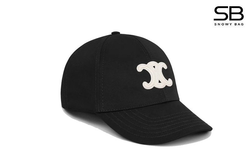 Mũ Celine Triomphe Logo Embroidered Màu Đen sang trọng