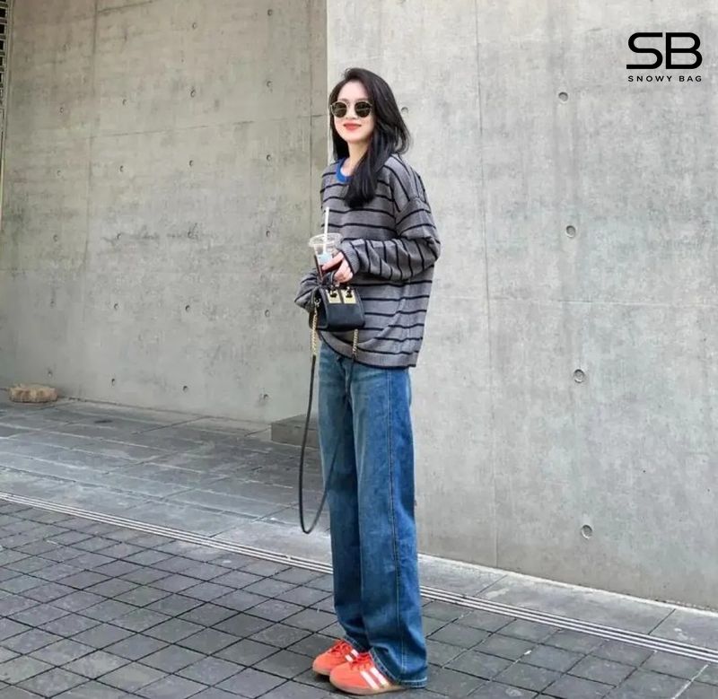 **Sneaker đế mỏng có hợp với quần ống rộng không?**