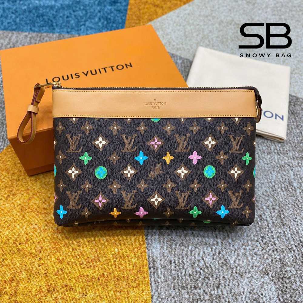 Túi LV Tyler Pochette Voyage Souple M83568 Chocolate Monogram Craggy Nâu thời thượng