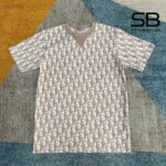 Áo Dior Oblique T-Shirt Beige Cotton Terry Jersey Màu Be sang trọng