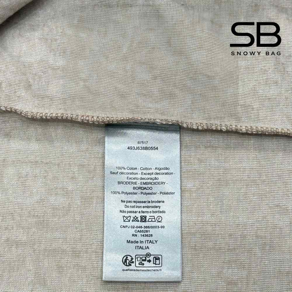 Áo Dior Oblique T-Shirt Beige Cotton Terry Jersey Màu Be sang trọng