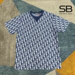 Áo Dior Oblique T-Shirt Blue Cotton Terry Jersey Xanh Dương sang trọng