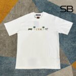 Áo LV x The Darjeeling Limited Embroidered Short Sleeved Crewneck Trắng sang trọng