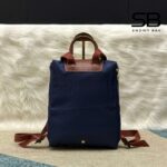 Ba Lô Longchamp Le Pliage Original M Backpack Navy góc nghiêng chi tiết