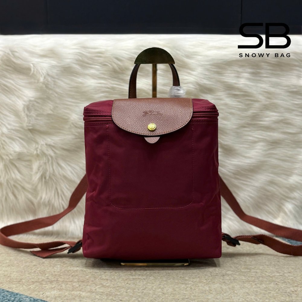 Ba Lô Longchamp Le Pliage Original M Backpack Red, thiết kế sang trọng và tiện ích