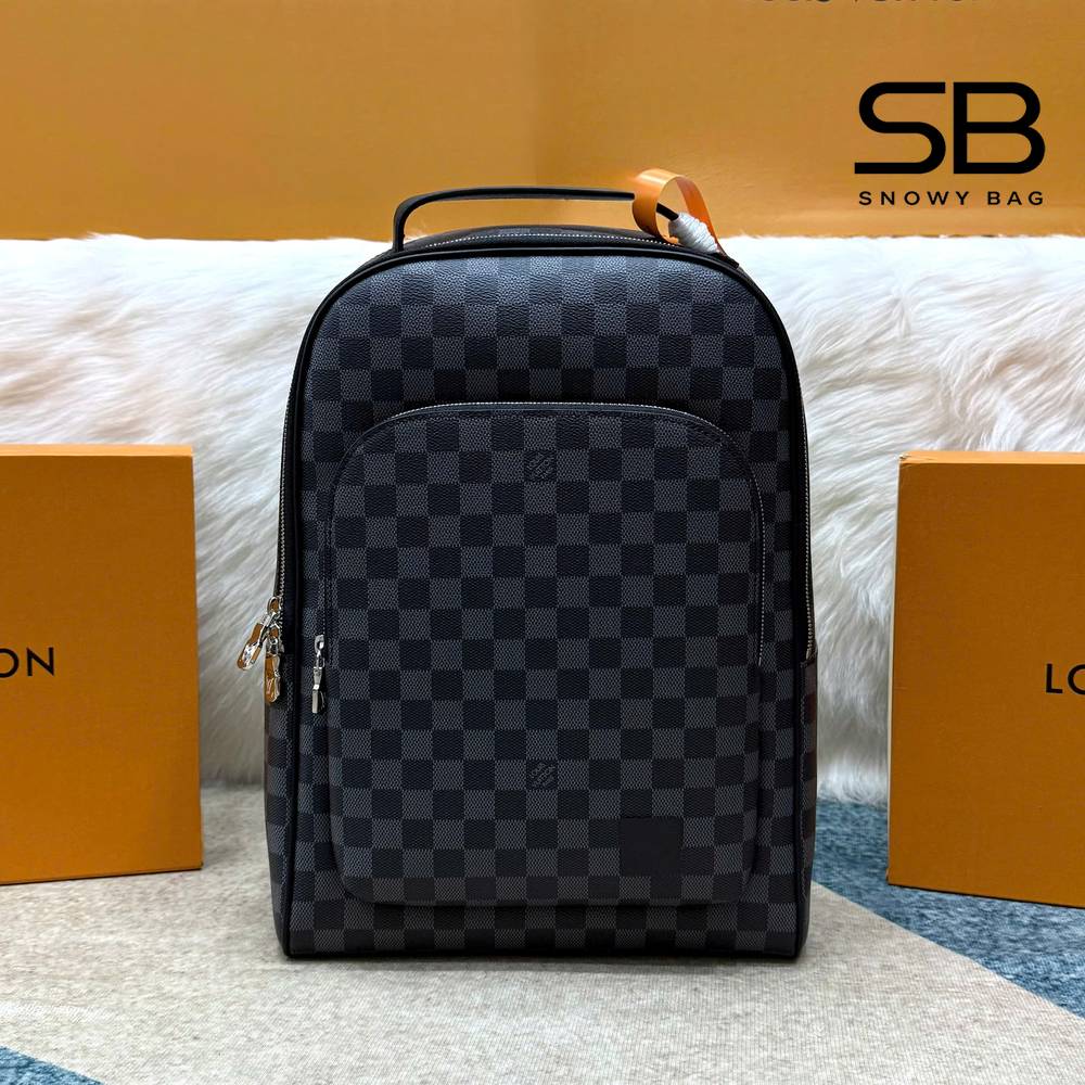 Ba Lô LV Avenue Backpack N40499 Damier Graphite Màu Đen Xám góc nghiêng chi tiết