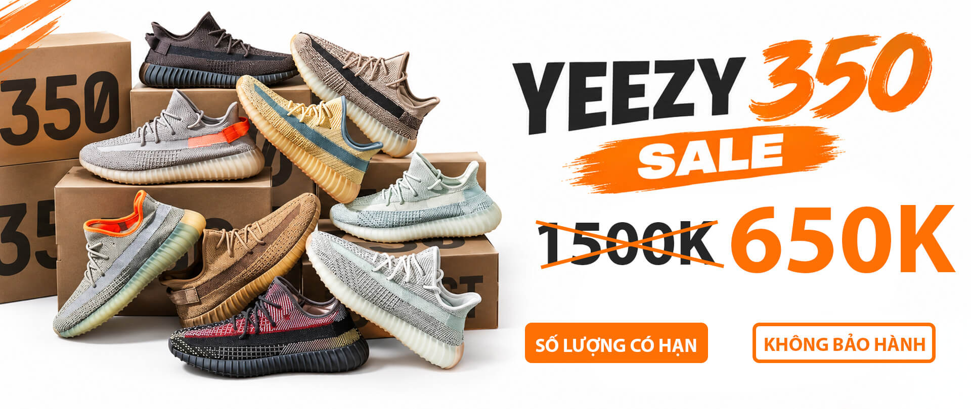 banner giày yeezy 350 sale 650k