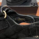 Dép Chanel 23P Dad Sandal Black Suede 5CM màu đen sang trọng