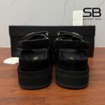 Dép Chanel 23P Dad Sandal Black Suede 5CM Màu Đen, thiết kế sang trọng