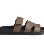 Dép Hermes Chypre Sandal Etoupe Epsom Noir Nâu Đen sang trọng