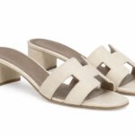 Dép Hermes Oasis Sandal Craie Epsom Màu Kem sang trọng