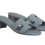 Dép Hermes Oasis Sandal Gris Antarctique Epsom Xám sang trọng và đẳng cấp