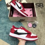 Giày Air Jordan 1 Low OG Travis Scott Chicago Đỏ Trắng sang trọng