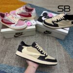 Giày Air Jordan 1 Low OG Travis Scott Pale Vanilla Đen Be sang trọng
