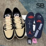 Giày Air Jordan 1 Low OG Travis Scott Pale Vanilla Đen Be sang trọng