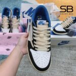 Giày Air Jordan 1 Low x Fragment x Travis Scott góc nghiêng chi tiết