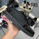 Giày Air Jordan 1 Low x Travis Scott Black Phantom Đen Full sang trọng.