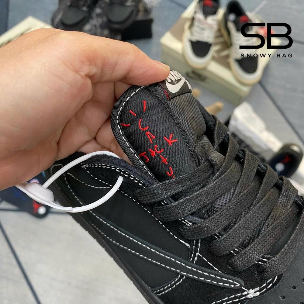 Giày Air Jordan 1 Low x Travis Scott Black Phantom Đen Full, phong cách thời thượng