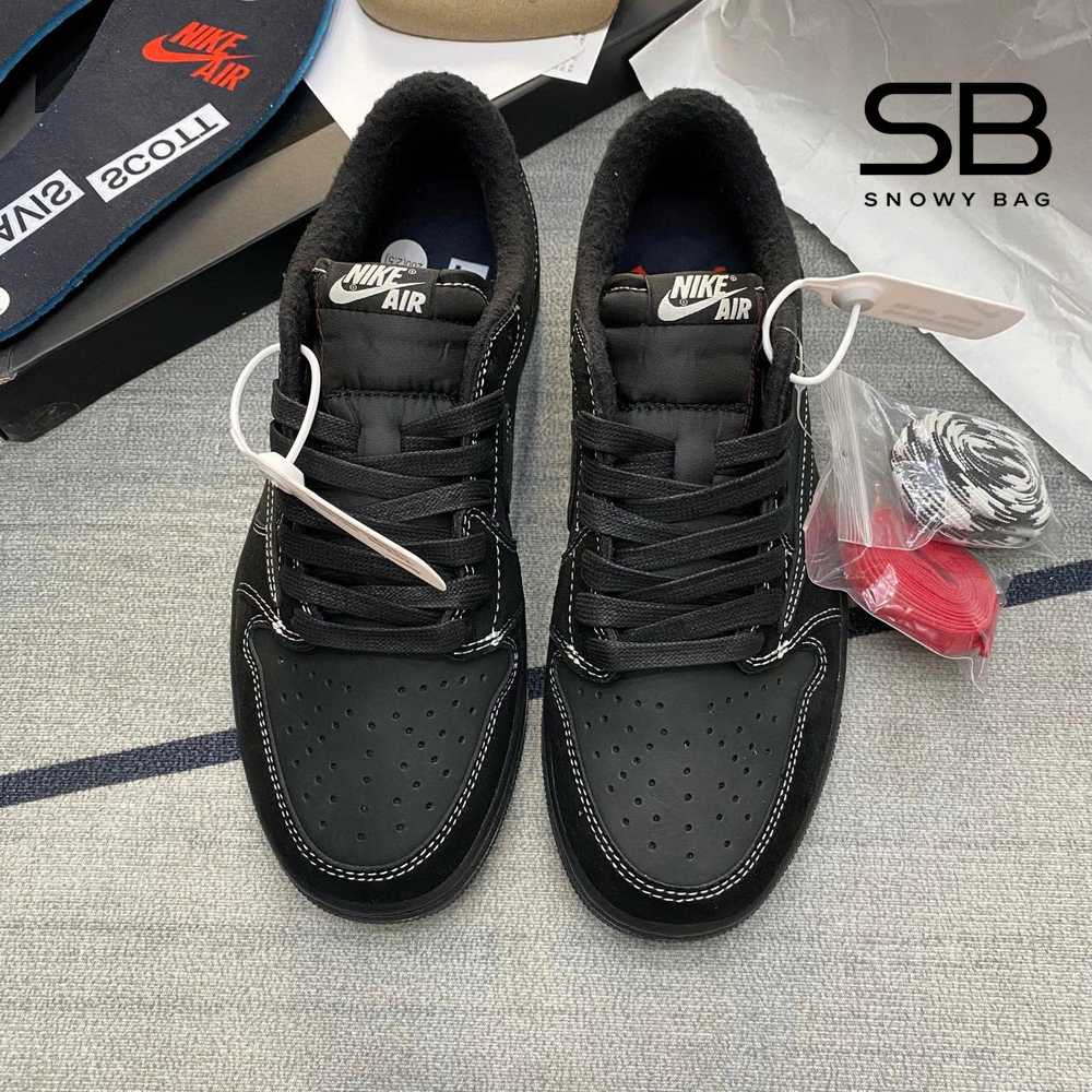 Giày Air Jordan 1 Low x Travis Scott Black Phantom Đen Full phong cách mạnh mẽ