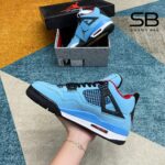 Giày Air Jordan 4 Travis Scott Cactus Jack góc nghiêng chi tiết