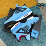 Giày Air Jordan 4 Travis Scott Cactus Jack với chi tiết logo tinh xảo