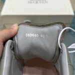 Giày Alexander McQueen Oversized Larry Tonal Leather Low-Top Sneakers Xám, thiết kế thời thượng