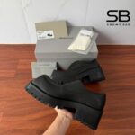 Giày Balenciaga Trooper Derby Black Màu Đen với chi tiết logo sang trọng