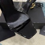 Giày Cao Gót YSL Opyum Sandals Black Patent Leather GHW sang trọng