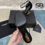 Giày Cao Gót YSL Opyum Sandals Black Patent Leather GHW sang trọng
