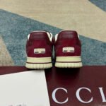 Giày Gucci Re-Web Trainer Beige And Rosso Ancora Red GG Canvas Be Đỏ, phong cách thời thượng.