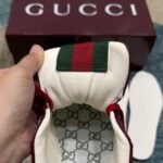 Giày Gucci Re-Web Trainer Beige And Rosso Ancora Red GG Canvas Be Đỏ, phong cách thời thượng.