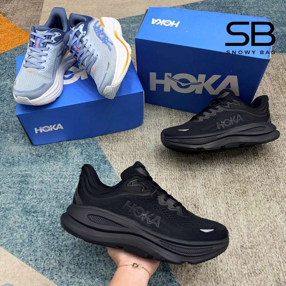 Giày Hoka Clifton 10 Black Màu Đen, phong cách thể thao thời thượng