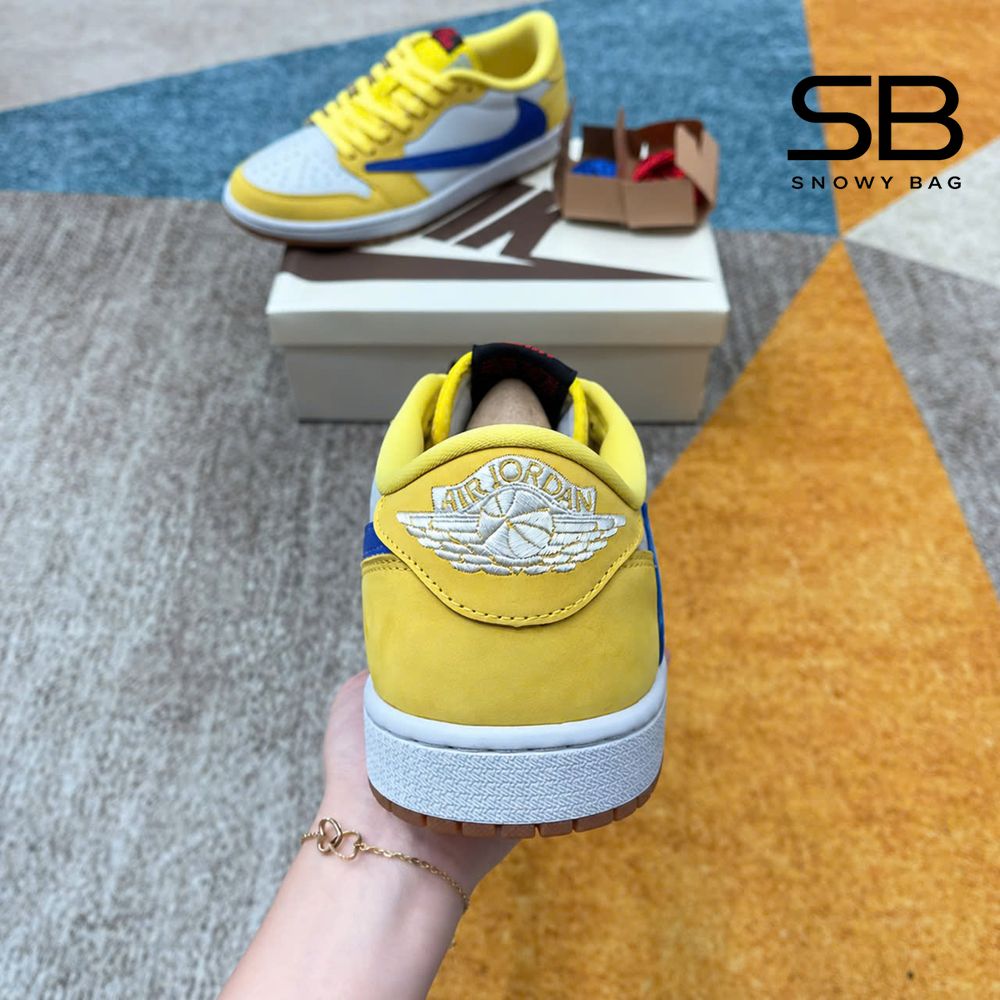 Giày Jordan 1 Low OG SP Travis Scott Màu Vàng Canary chi tiết 8