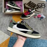 Giày Jordan 1 Low Travis Scott Black Olive thiết kế thời thượng
