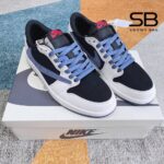Giày Jordan 1 Low Travis Scott Navy Trắng Xanh với thiết kế độc đáo