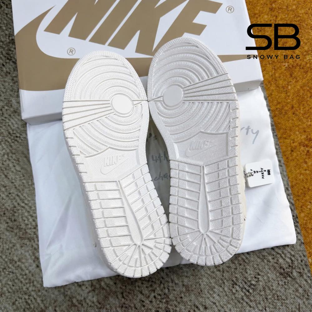 Giày Jordan 1 Low Travis Scott White Party Trắng, phong cách thời thượng