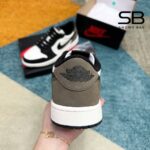Giày Jordan 1 Retro Low OG Mocha Trắng Đen Nâu, phong cách thể thao thời thượng.