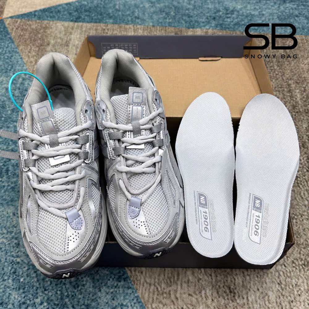 Giày New Balance 1906A Concrete Silver Metallic Màu Bạc, thiết kế hiện đại và sang trọng