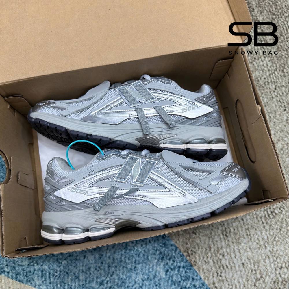 Giày New Balance 1906A Concrete Silver Metallic Màu Bạc chi tiết 6