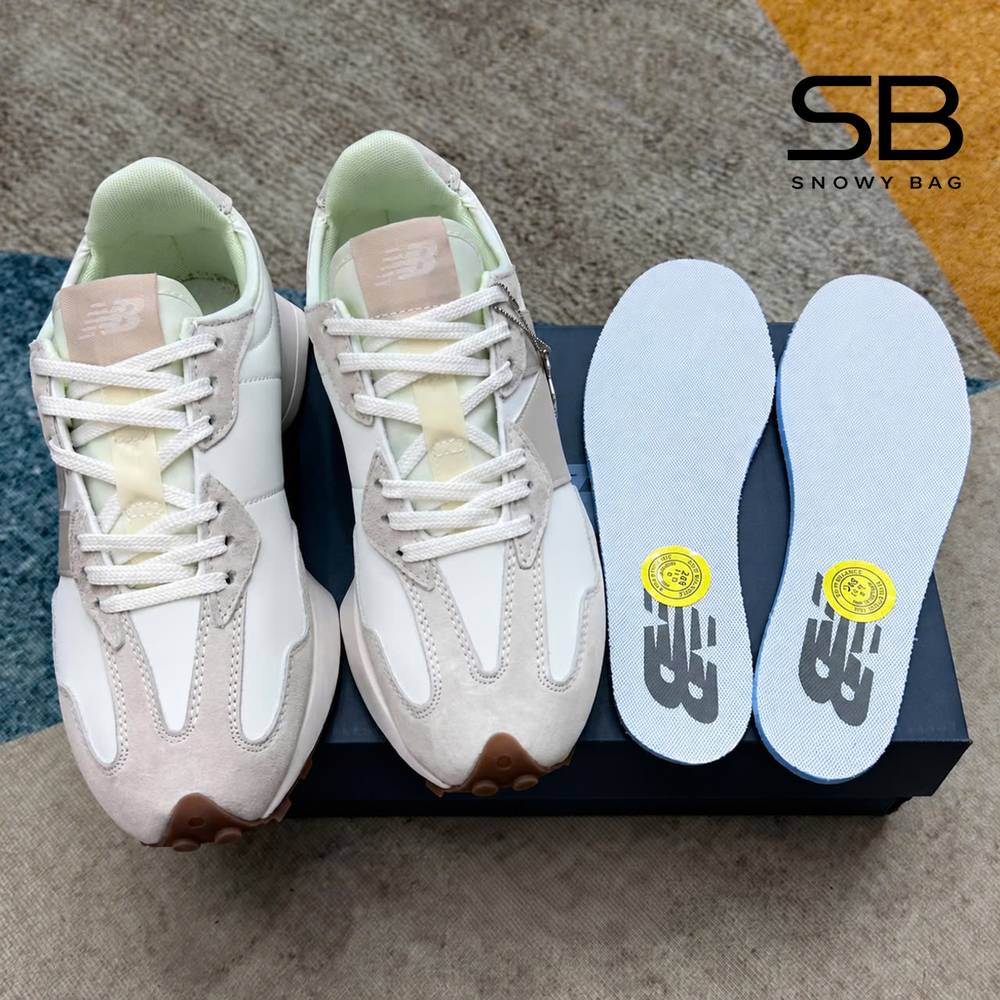 Giày New Balance 327 Linen With Sea Salt Màu Kem, thiết kế tinh tế