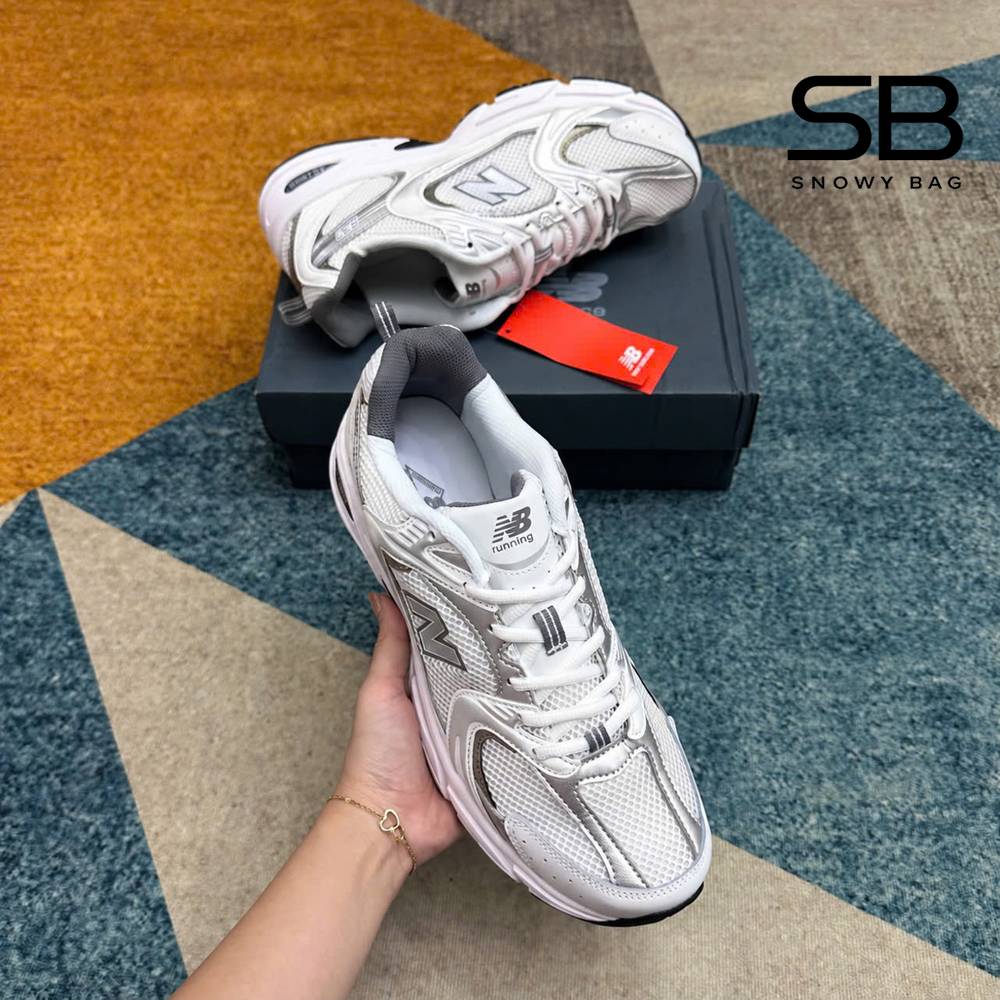 Giày New Balance 530 White Light Gray Trắng Xám Nhạt chi tiết 4
