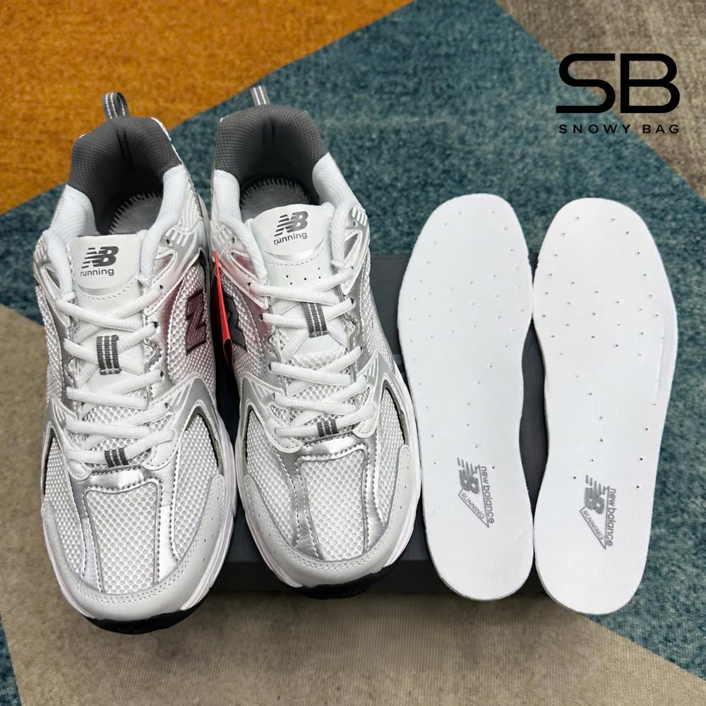 Giày New Balance 530 White Light Gray Trắng Xám Nhạt chi tiết 5