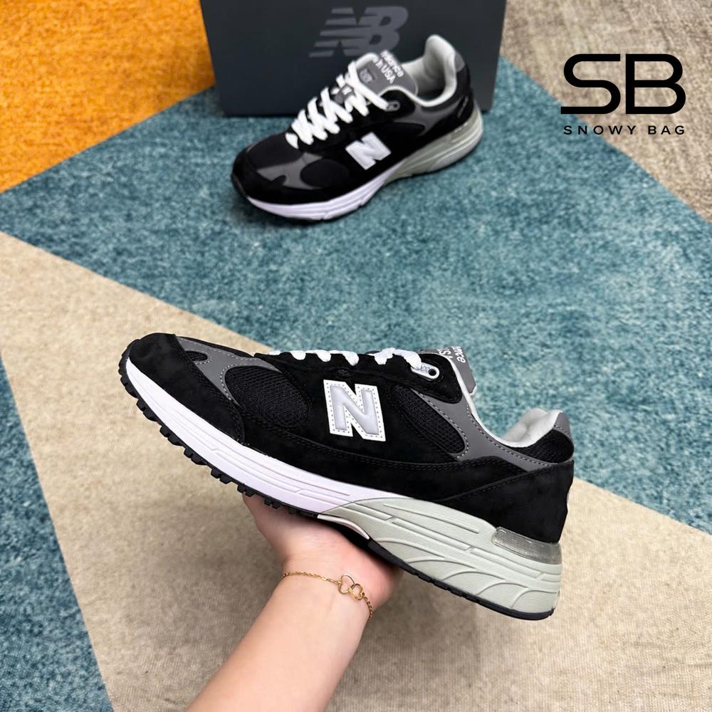 Giày New Balance 993 Made In USA Black White Đen Trắng góc nghiêng chi tiết