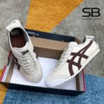 Giày Onitsuka Tiger Mexico 66 Beige Brown Be Sọc Nâu, thiết kế thời thượng