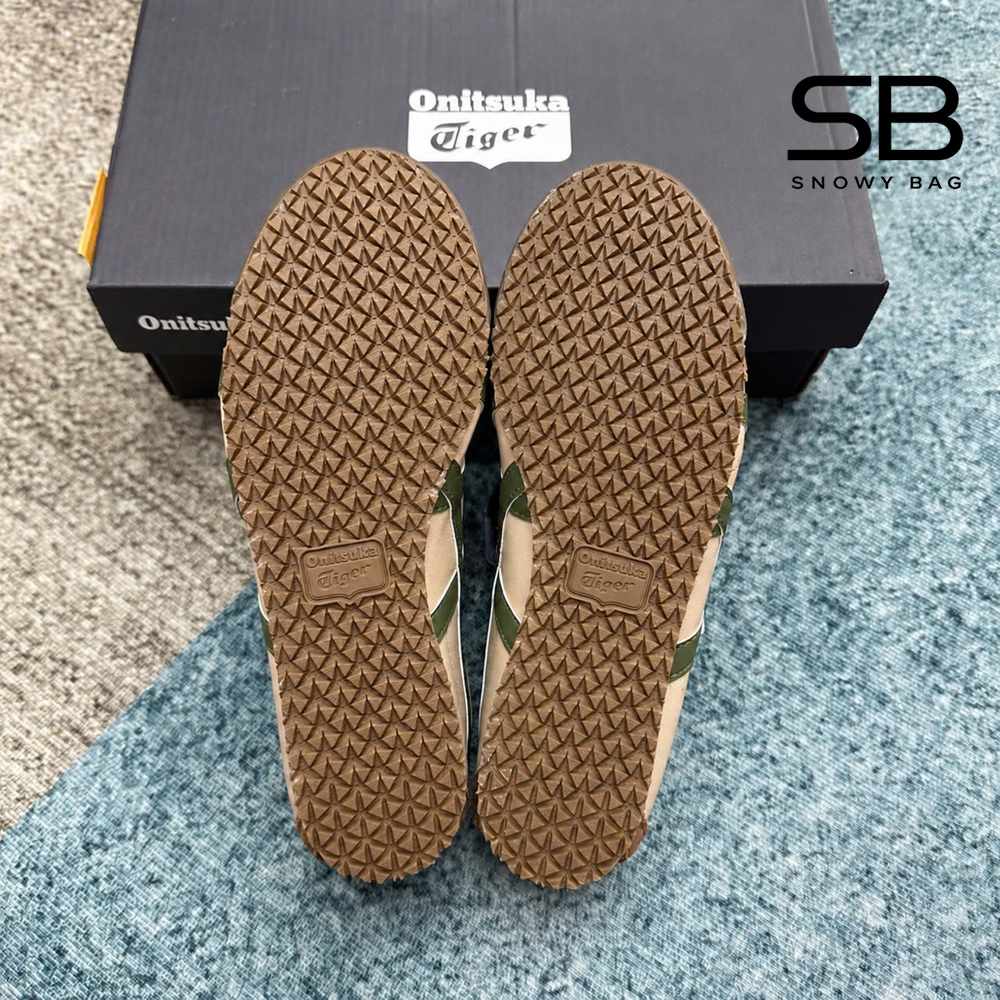 Giày Onitsuka Tiger Mexico 66 Beige Grass Green Màu Be Sọc Xanh chi tiết 7