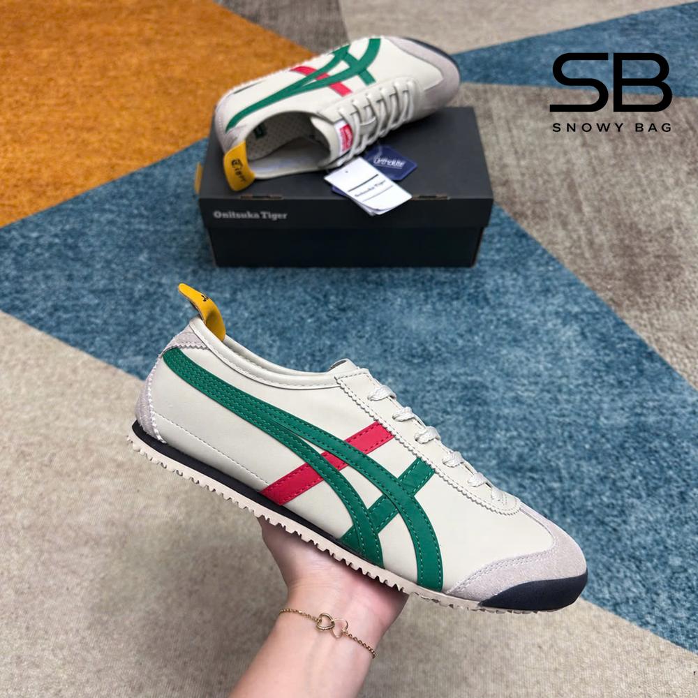 Giày Onitsuka Tiger Mexico 66 Birch Green Red Yellow đẹp mắt